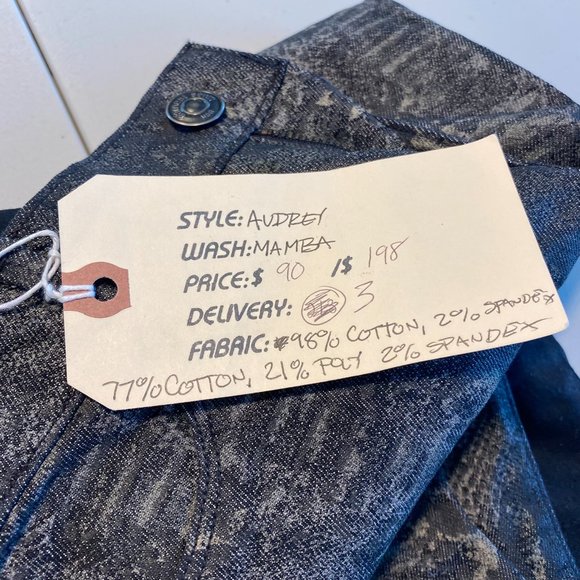 EARNEST SEWN NWT AUDREY REPTILE PRINT STRAIGHT LEG BLACK/WHITE WOMENS SIZE 26 - Picture 7 of 7